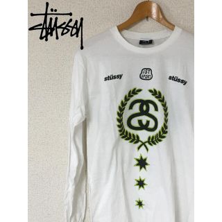 ステューシー(STUSSY)のSTUSSY 両面プリント ロンt ホワイト 白 S(Tシャツ/カットソー(七分/長袖))