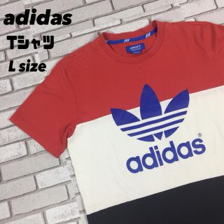 アディダス(adidas)の古着 adidas アディダス トレフォイル tシャツ デカロゴ L(Tシャツ/カットソー(半袖/袖なし))