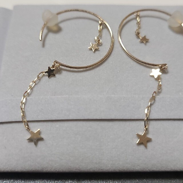 STAR JEWELRY(スタージュエリー)のK10YG スタージュエリー フープピアス レディースのアクセサリー(ピアス)の商品写真