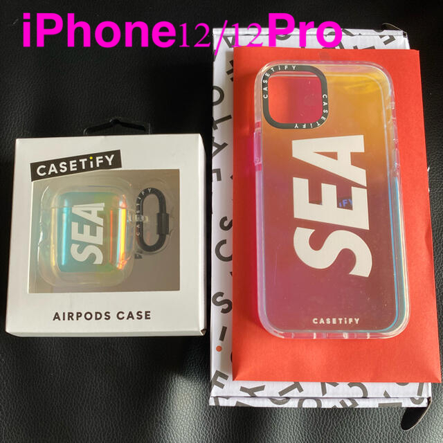 SEA(シー)のWind and sea×CASETIFY12/12pro AirPodsセット スマホ/家電/カメラのスマホアクセサリー(iPhoneケース)の商品写真