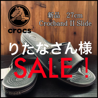 クロックス(crocs)のクロックス crocs  シャワーサンダル　クロックバンド 2.0 スライド　黒(サンダル)