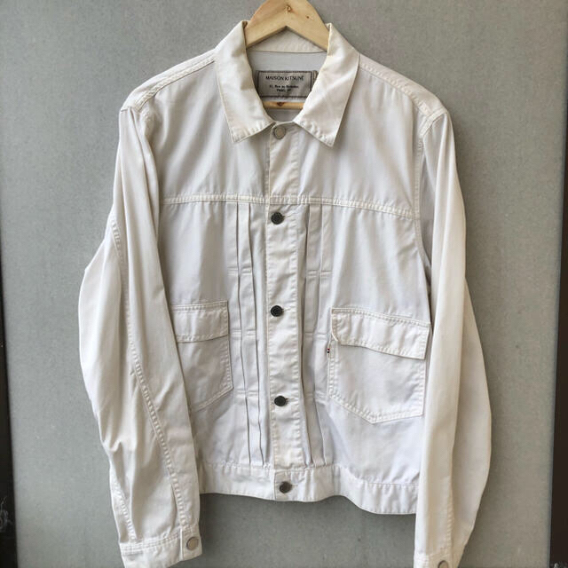 maisonkitsune white cotton jaket XL