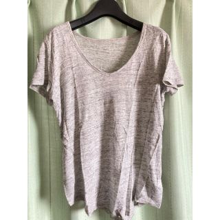 ギャップ(GAP)のGAP リネンVネックT(xsサイズ)(Tシャツ(半袖/袖なし))