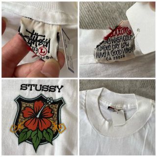 STUSSY - 90s OLD STUSSY 白タグ 未使用 USA製 Tシャツ サイズ L ...