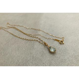 アガット(agete)のagate  限定  K10チャームネックレス　アクアマリン(ネックレス)