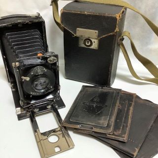 FOTOKOR◆蛇腹ヴィンテージカメラ　旧ソ連プレートカメラ稼働品1930年代(その他)