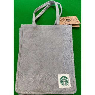 スターバックスコーヒー(Starbucks Coffee)の【新品未使用】スタバ アップサイクルコットン ショッパーバッグ デニムブルー S(トートバッグ)