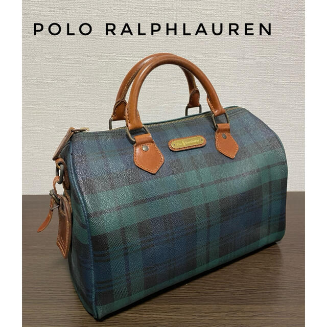 美品 ポロラルフローレン ミニボストンバッグ-