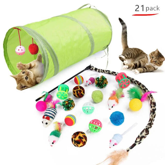 猫 おもちゃ セット 猫 トンネル 猫ストレス解消 21個セット