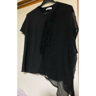 ズッカ(ZUCCa)のzucca☆値下げシフォンドッキングジャージー（🔴シフォンにシワあり）(カットソー(半袖/袖なし))