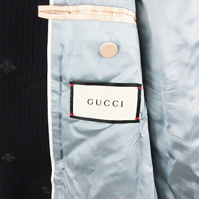 Gucci(グッチ)のグッチ 18年 モナコ ビーストライプ ジャケット テーラード ネイビー 48 メンズのジャケット/アウター(テーラードジャケット)の商品写真