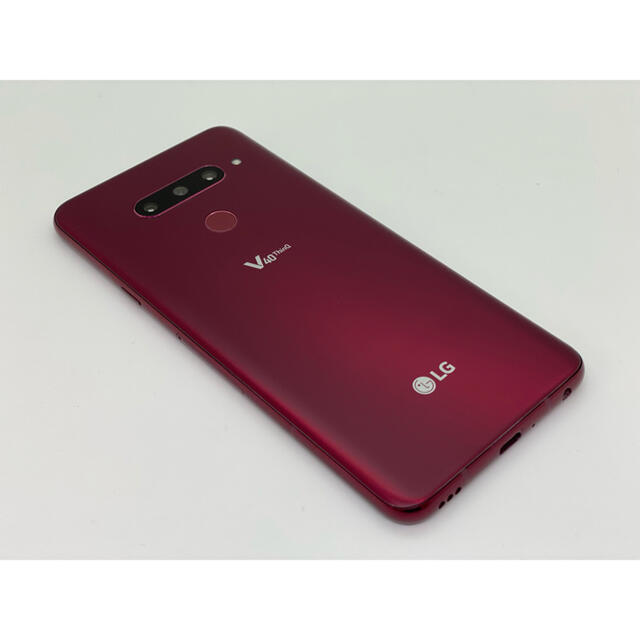 LG Electronics(エルジーエレクトロニクス)の[962] LG V40 ThinQ 128GB レッド SIMフリー スマホ/家電/カメラのスマートフォン/携帯電話(スマートフォン本体)の商品写真