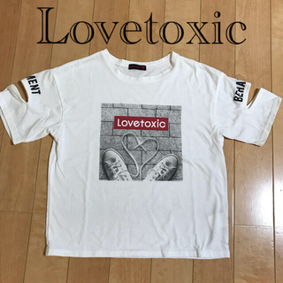 ラブトキシック(lovetoxic)のLovetoxic  ラブトキ　Tシャツ　カットソー　M 150cm 白(Tシャツ/カットソー)
