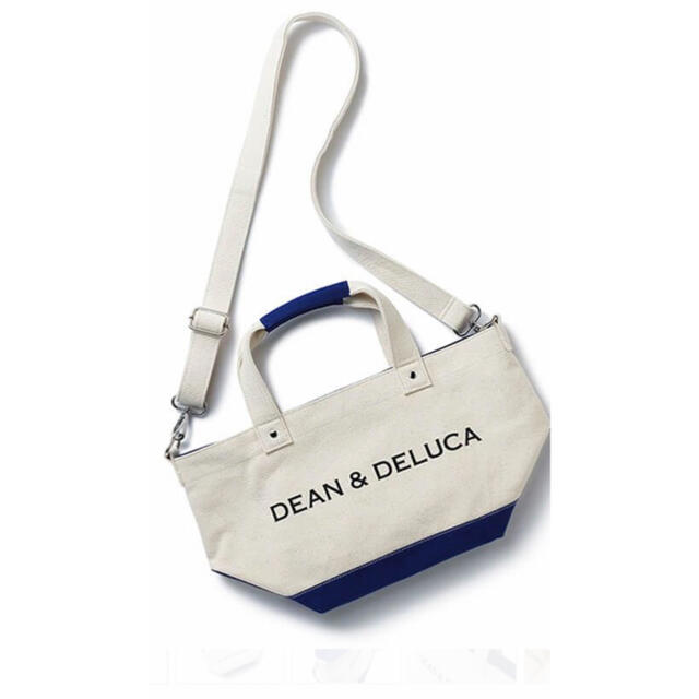 DEAN & DELUCA　キャンバストートバッグ　ブルー&ナチュラル　Sサイズ