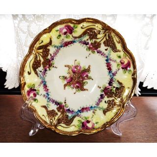 ノリタケ(Noritake)の（りんす８３０様専用）オールドノリタケ 小さ目ボウル 薔薇文 金盛 (置物)