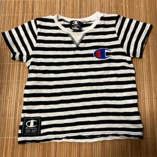 チャンピオン(Champion)の古着 チャンピオン 半袖 ボーダーTシャツ 100 キッズ(Tシャツ/カットソー)