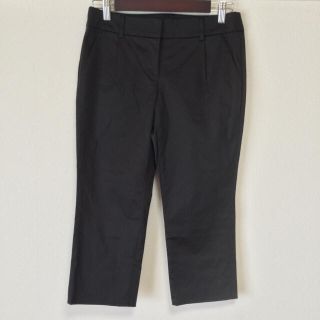 トッカ(TOCCA)の【超美品】TOCCA クロップドパンツ 2 七部丈 日本製 黒 リボン 手洗い(カジュアルパンツ)