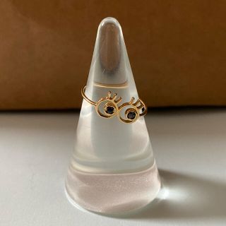 komi リング　k18 11号　ブラックダイヤモンド　eye ring(リング(指輪))