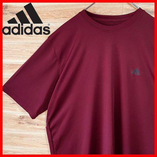 adidas(アディダス)の【ワンポイント】アディダスtシャツ半袖Lビンテージポリエステルアメリカ古着 メンズのトップス(Tシャツ/カットソー(半袖/袖なし))の商品写真