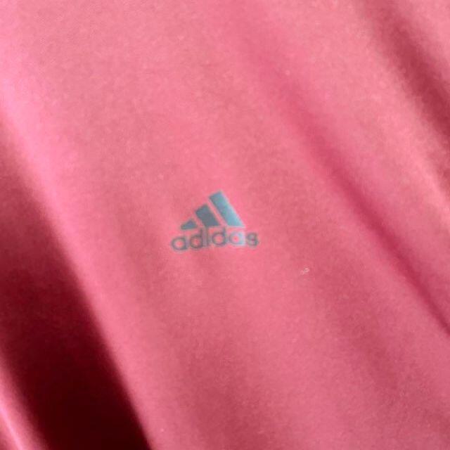 adidas(アディダス)の【ワンポイント】アディダスtシャツ半袖Lビンテージポリエステルアメリカ古着 メンズのトップス(Tシャツ/カットソー(半袖/袖なし))の商品写真