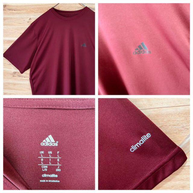 adidas(アディダス)の【ワンポイント】アディダスtシャツ半袖Lビンテージポリエステルアメリカ古着 メンズのトップス(Tシャツ/カットソー(半袖/袖なし))の商品写真