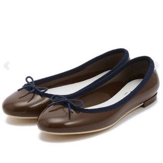 レペット(repetto)のrepetto レインシューズ　ブラウン×ネイビー　38(レインブーツ/長靴)