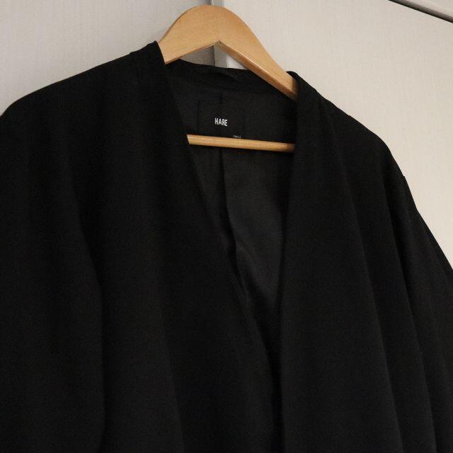 HARE(ハレ)のHARE　ノーカラーコート　ブラック メンズのジャケット/アウター(ノーカラージャケット)の商品写真