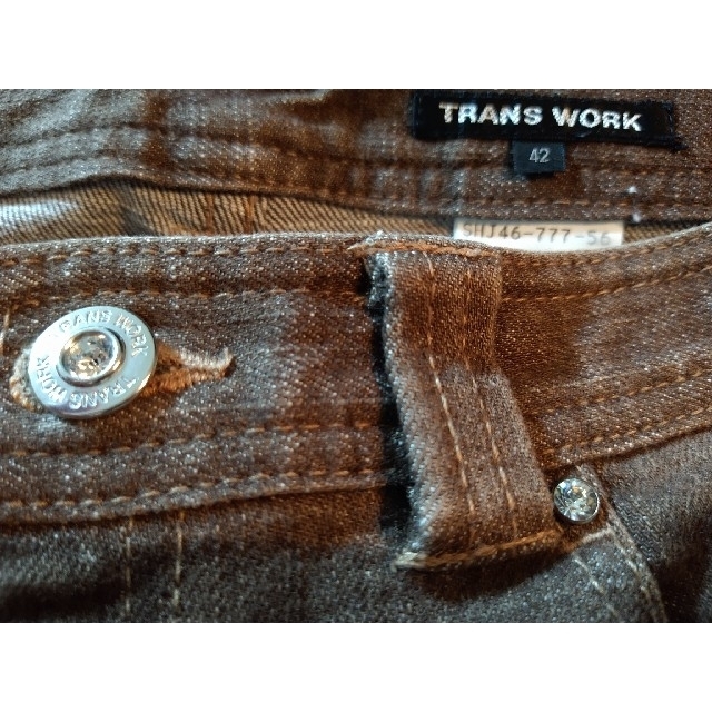 TRANS WORK(トランスワーク)のTRANS WORKジーンズ ブラウン レディースのパンツ(デニム/ジーンズ)の商品写真