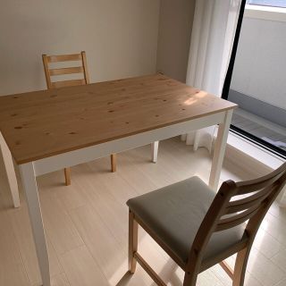 イケア(IKEA)のIKEA ダイニングテーブル　LERHAMN(ダイニングテーブル)