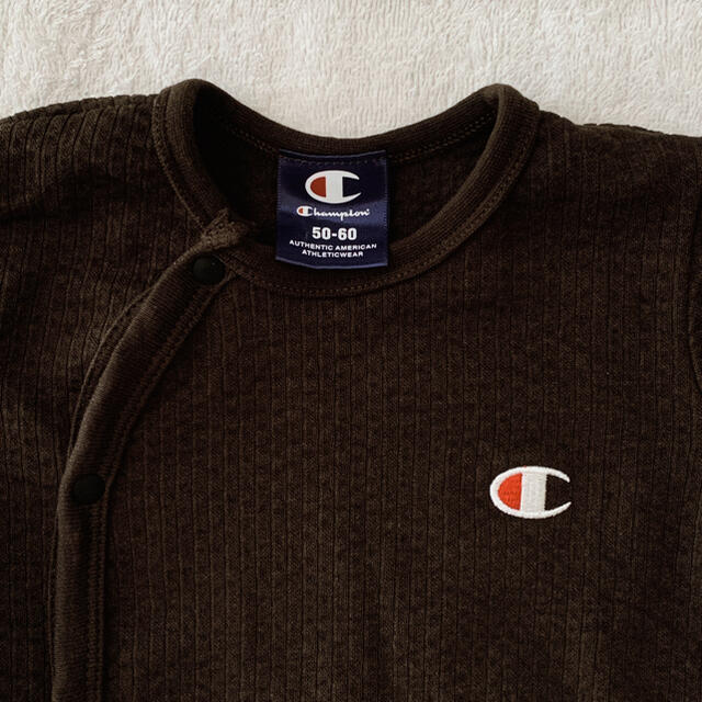 Champion(チャンピオン)のチャンピオン　ベビー服　50〜60cm ブラック　新生児 キッズ/ベビー/マタニティのベビー服(~85cm)(ロンパース)の商品写真