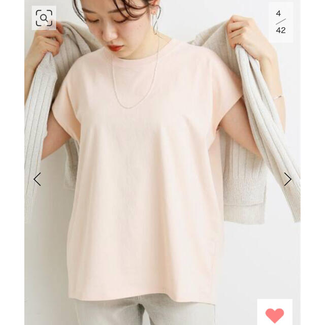IENA(イエナ)のIENA ラウンドテールプルオーバー　ピンク レディースのトップス(Tシャツ(半袖/袖なし))の商品写真