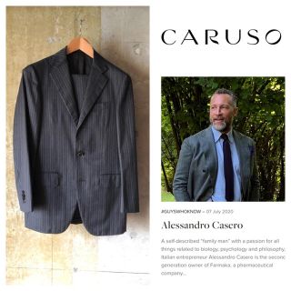 ビームス(BEAMS)のカルーゾ Caruso スーツ  メンズ 44 イタリア製　ストライプ(セットアップ)