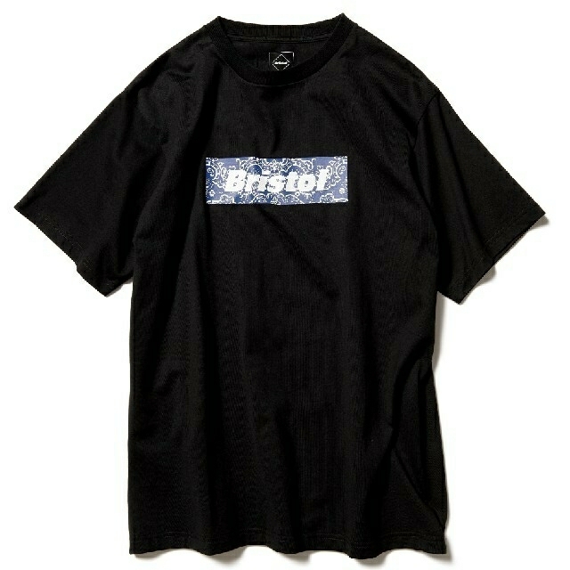 F.C.R.B.(エフシーアールビー)のF.C.Real Bristol BANDANA BOX LOGO XL 黒 メンズのトップス(Tシャツ/カットソー(半袖/袖なし))の商品写真