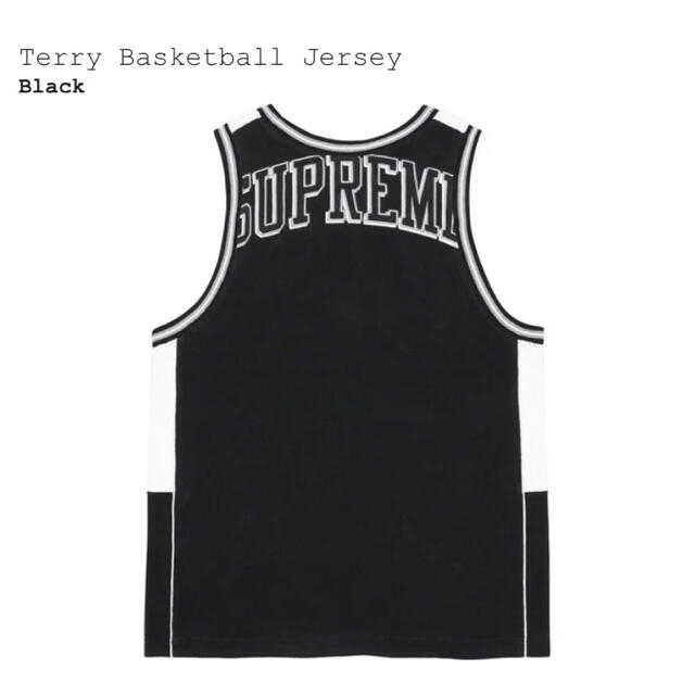 Supreme(シュプリーム)の【新品タグ付】supreme Terry Basketball Jersey 黒 メンズのトップス(タンクトップ)の商品写真