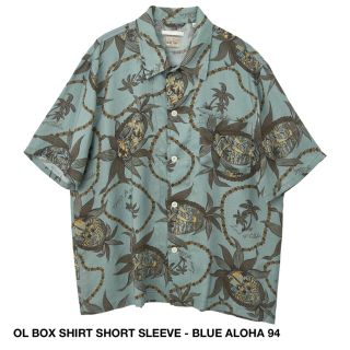 ステューシー(STUSSY)のM OL BOX SHIRT SHORT SLEEVE BLUE ALOHA(シャツ)