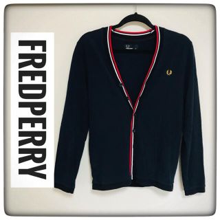 フレッドペリー(FRED PERRY)の【美品】FRED PERRY(フレッドペリー)★長袖カーディガン★紺×金S★(カーディガン)