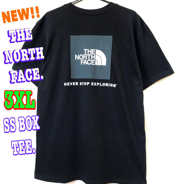 THE NORTH FACE(ザノースフェイス)のちょびんさん専用 ♪ ノースフェイス  BOXロゴ Tシャツ 黒 3XL 4L メンズのトップス(Tシャツ/カットソー(半袖/袖なし))の商品写真