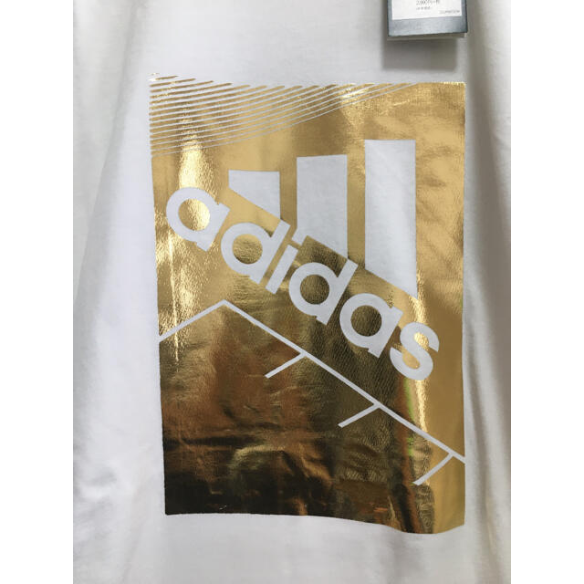 adidas(アディダス)のadidas ホワイト×ゴールドプリント　Tシャツ メンズのトップス(Tシャツ/カットソー(半袖/袖なし))の商品写真