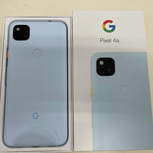 Google Pixel(グーグルピクセル)のGoogle pixel4a Barely Blue スマホ/家電/カメラのスマートフォン/携帯電話(スマートフォン本体)の商品写真