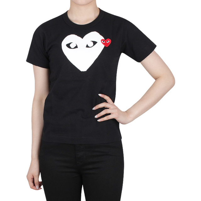 【即発】COMME des GARCONS レディース ハートプリント Tシャツ