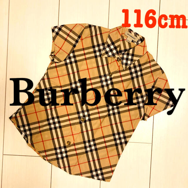 BURBERRY(バーバリー)の美品　Burberry バーバリー　半袖シャツ　定番チェック柄　6才　116cm キッズ/ベビー/マタニティのキッズ服女の子用(90cm~)(ブラウス)の商品写真