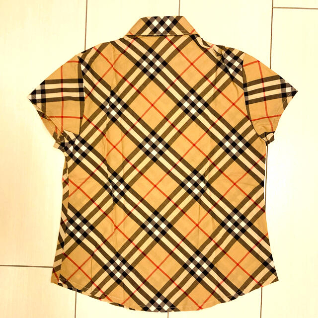 BURBERRY(バーバリー)の美品　Burberry バーバリー　半袖シャツ　定番チェック柄　6才　116cm キッズ/ベビー/マタニティのキッズ服女の子用(90cm~)(ブラウス)の商品写真