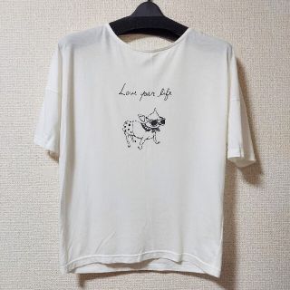 フレイアイディー(FRAY I.D)のJines チワワ 犬 白Tシャツ　UNIQLO ZARA BEAMS 系(Tシャツ(半袖/袖なし))