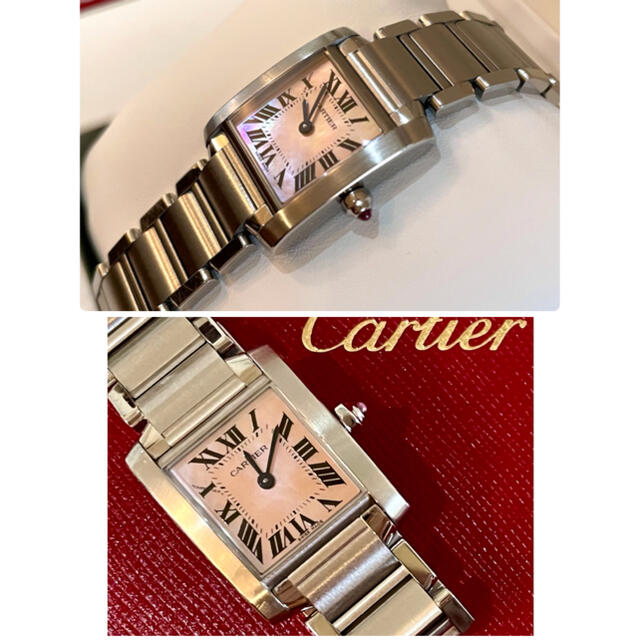 Cartier(カルティエ)のカルティエ Cartier タンク フランセーズ ピンクシェル レディースのファッション小物(腕時計)の商品写真