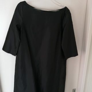 ドレステリア(DRESSTERIOR)の値下【美品】ドレストリア　黒ワンピ　チュニック　36　7号(ひざ丈ワンピース)