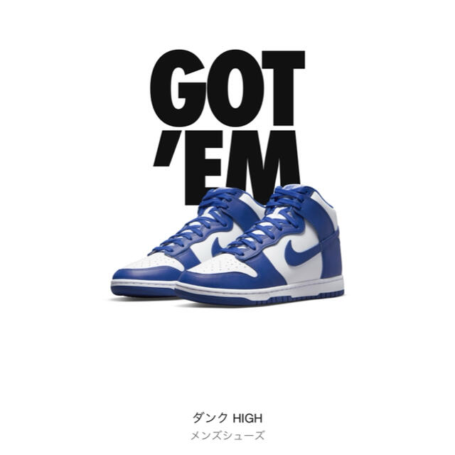 新品未使用 NIKE DUNK HI RETRO Game Royal 28.5