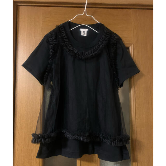 COMME des GARCONS(コムデギャルソン)の【Noir Kei ninomiya】チュールレース付きカットソー レディースのトップス(Tシャツ(半袖/袖なし))の商品写真