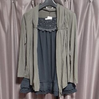 アクシーズファム(axes femme)の76.新品タグ付き★WRのカーディガンとaxesfemmeのノースリーブのセット(セット/コーデ)