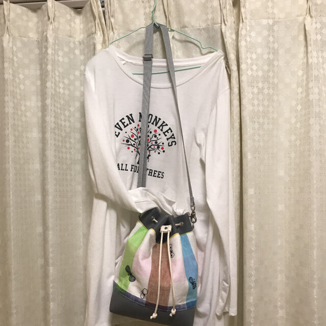 mina perhonen(ミナペルホネン)のミナペルホネン  ハンドメイド　巾着ショルダーバッグ　新作chouchoカラフル ハンドメイドのファッション小物(バッグ)の商品写真