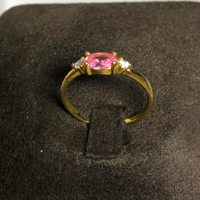 ピンクサファイアCZ・デザインリング・12号 レディースのアクセサリー(リング(指輪))の商品写真